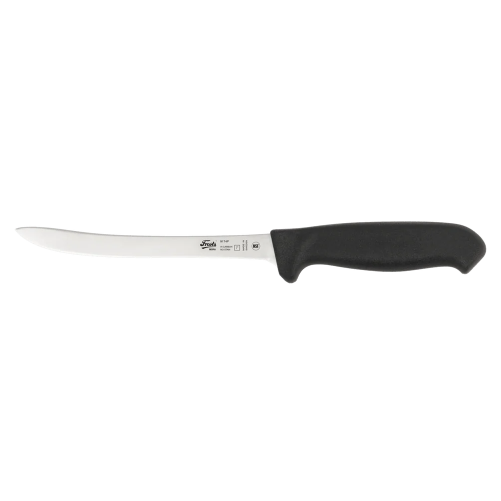 MORA FROST Filékniv 9174P är en smidig filékniv med smalt rostfritt blad. Passar utmärkt för mindre och medelstor fisk där precision och kontroll är viktigt.