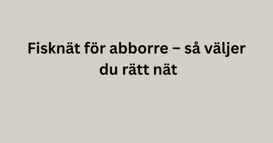 Fisknät för abborre – så väljer du rätt nät